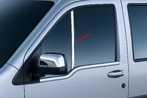 Ford Connect 2002–2006 Vertikale Edelstahlleisten für Dreiecksfenster (2 Stk.) Carmos - Türkischer Edelstahl Foto 1