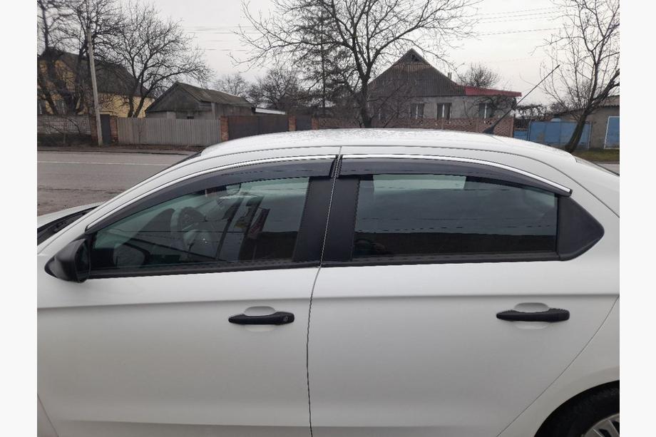 Peugeot 301 2012- Windabweiser mit Chromleisten (4 Stk., Sunplex Chrome) Image