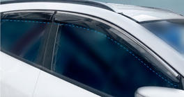 Hyundai IX-35 2010-2015 Windabweiser mit Chromleisten (4 Stk., Sunplex Chrome) Foto 1