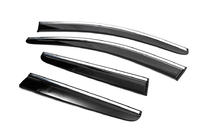 Nissan Qashqai 2010-2014 Windabweiser mit Chromleisten (4 Stk., Sunplex Chrome) Foto 7