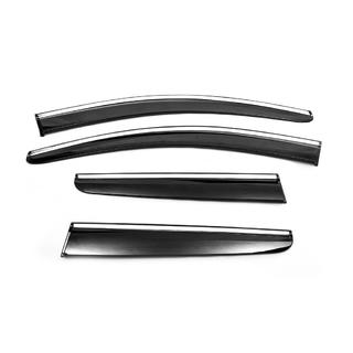Windabweiser mit Chromleisten (4 Stk., Sunplex Chrome) Nissan Qashqai 2010-2014 Foto 2