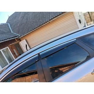 Chrom Windabweiser mit Leiste HB/SD (4 Stk, Sunplex Chrome) Opel Astra J 2009-2015 Foto 3