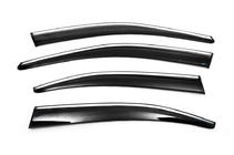 Skoda Octavia III A7 2013-2019 Windabweiser mit Chromleiste Liftback (4 Stk., Sunplex Chrome) Foto 1