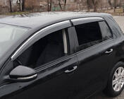 Volkswagen Golf 5 2003-2009 Windabweiser mit Chromleisten (4 Stk., Sunplex Chrome) Foto 8