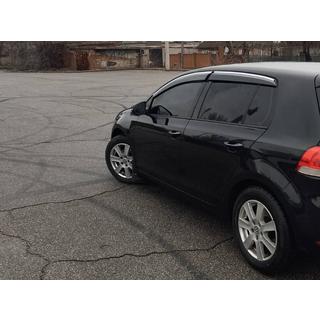 Windabweiser mit Chromleiste HB (4 Stk., Sunplex Chrome) Volkswagen Golf 6 2008-2014 Foto 4