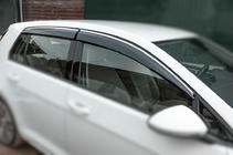 Volkswagen Golf 7/E-Golf 2012-2020 Windabweiser mit Chromleiste HB (4 Stk., Sunplex Chrome) Foto 2