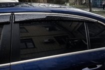 Volkswagen Passat B6 2006-2012 Windabweiser mit Chromleisten (4 Stk., Sunplex Chrome) Foto 2