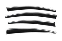 Volkswagen Passat B6 2006-2012 Windabweiser mit Chromleisten (4 Stk., Sunplex Chrome) Foto 4
