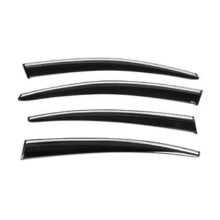 Windabweiser mit Chromleisten (4 Stk., Sunplex Chrome) Volkswagen Passat B6 2006-2012 Foto 4