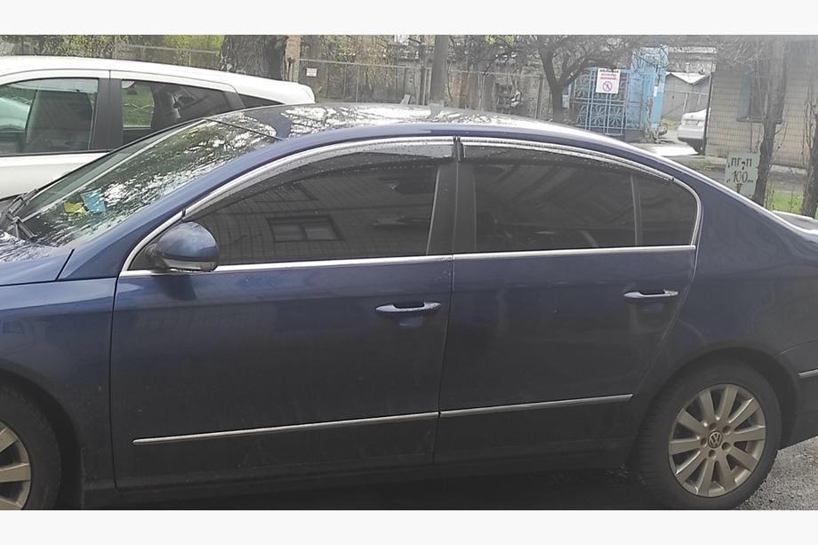Volkswagen Passat B7 2012-2015 Windabweiser mit Chromleisten SD (4Stk, EU, Sunplex Chrome) Image