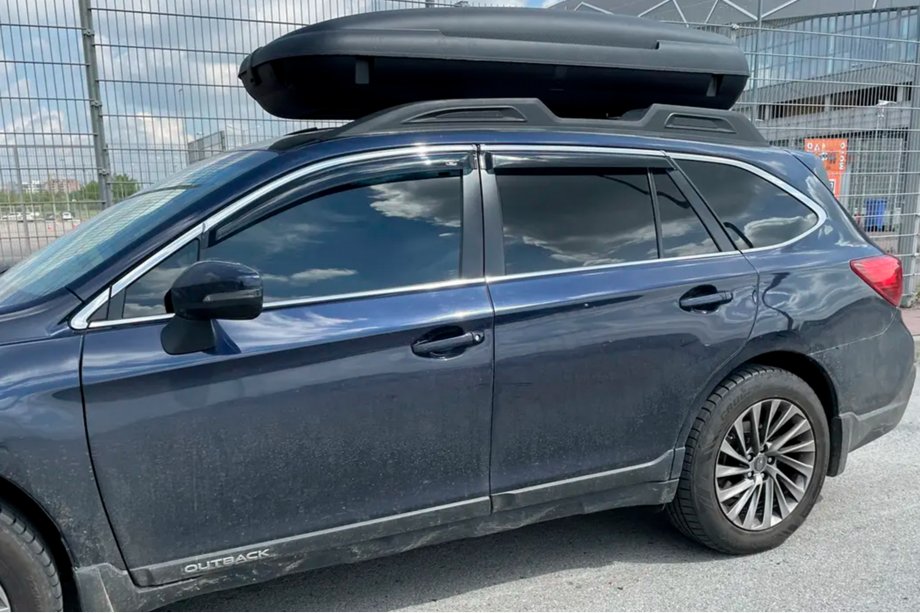 Subaru Legacy 2014-2019 Windabweiser mit Chromleiste (4 Stk, HIC) Image