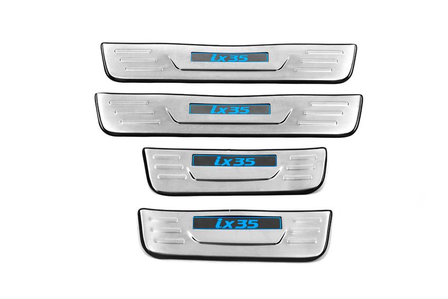 Hyundai IX-35 2010-2015 Einstiegsleisten Libao LED (4 Stk, Edelstahl) Image