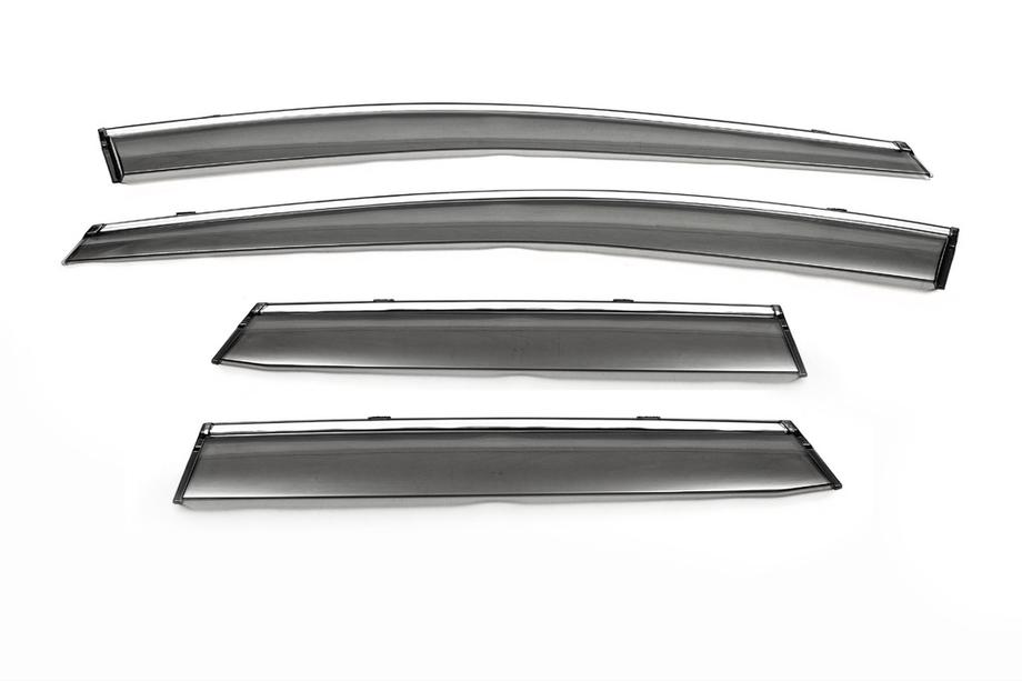 Mazda CX-7 2006-2012 Windabweiser mit Chrom (4 Stk, Libao) Image