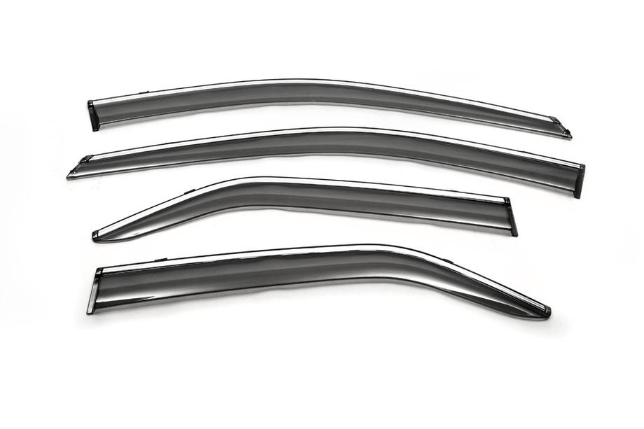 Toyota Camry 2011–2017 Windabweiser mit Chromleiste (4 Stk, Libao) Image