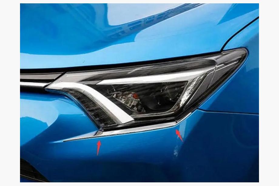 Toyota Rav 4 2013-2018 Scheinwerfer Untere Chrom Blenden Libao 2016-2018 (2 Stk, Kunststoff) Foto 1