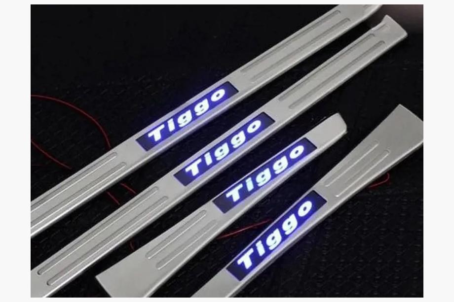 Chery Tiggo 1 2005-2016 Einstiegsleisten Libao LED 2010-2014 (4 Stk, Edelstahl) Image