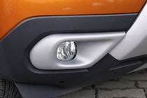 Renault Duster 2018-2024 Abdeckungen für Nebelscheinwerfer (ABS, grau) Foto 1