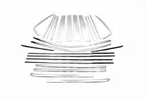 Toyota Land Cruiser Prado 150 2009-2023 Fensterrahmen Chrom Zierleisten Set Foto 4