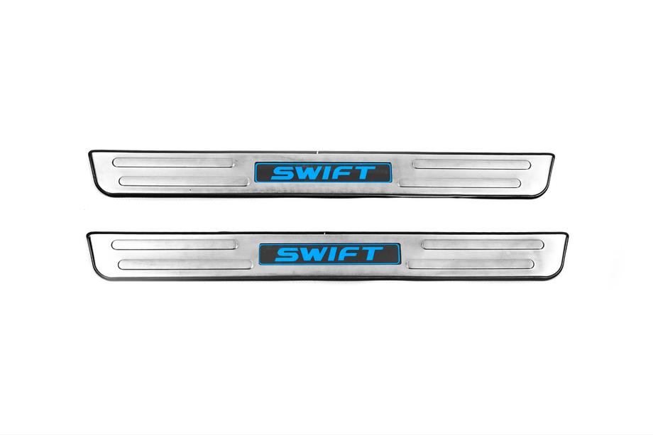 Suzuki Swift 2010-2017 Einstiegsleisten Libao LED (2 Stk, Edelstahl) Image