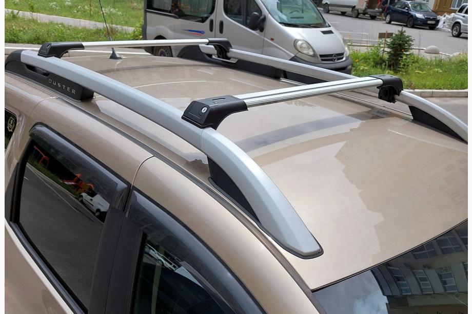 Dacia Duster 2018-2024 Dachträger für Reling abschließbar Skybar V1 (2 Stk) Grau Image