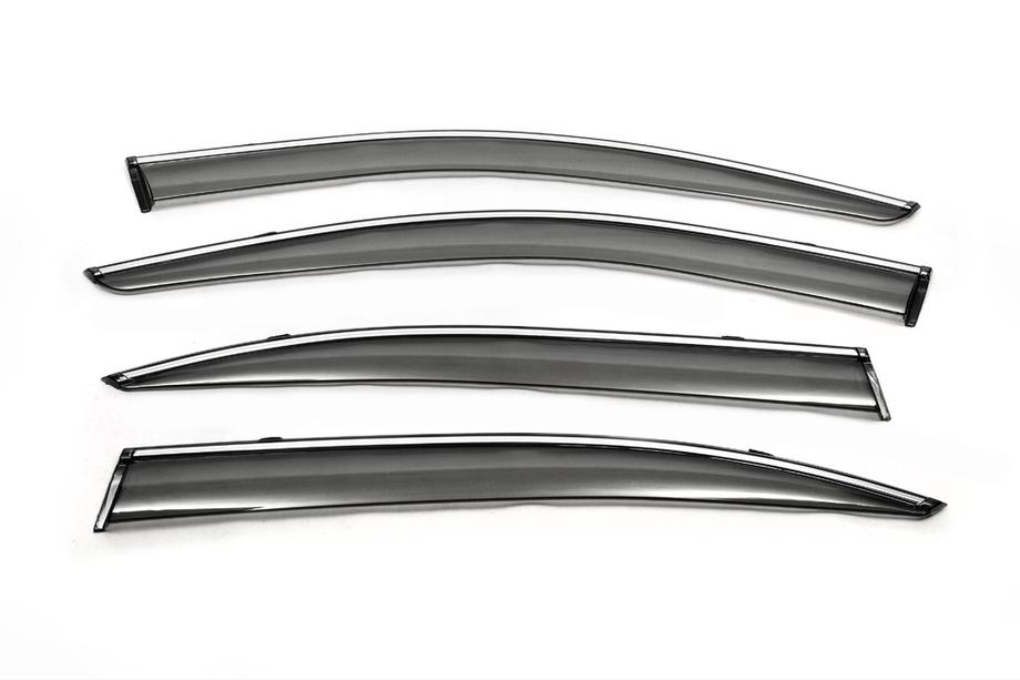 Skoda Octavia II A5 2010-2013 Chrom Windabweiser LiftBack (4 Stk., Libao) Image
