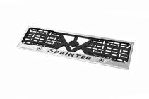 Mercedes Sprinter W901/902/903/904/905 1995–2006 Kennzeichenhalter Chrom (1 Stk, Edelstahl) Foto 2