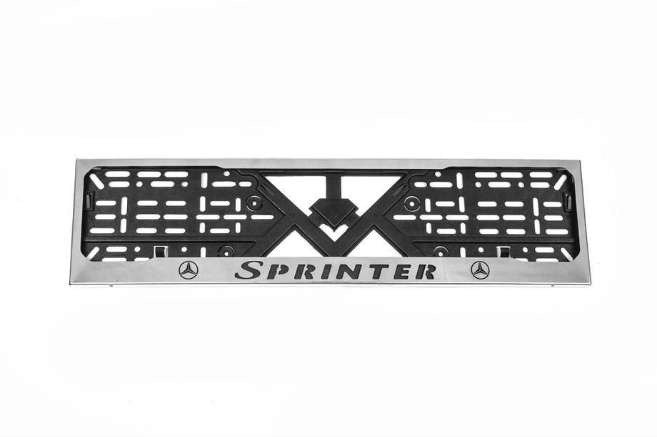 Mercedes Sprinter W901/902/903/904/905 1995–2006 Kennzeichenhalter Chrom (1 Stk, Edelstahl) Image