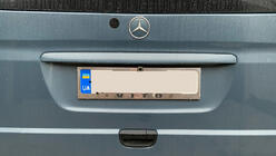 Mercedes Vito W639 2004-2014 Kennzeichenhalter Chrom (1 Stk, Edelstahl) Foto 2