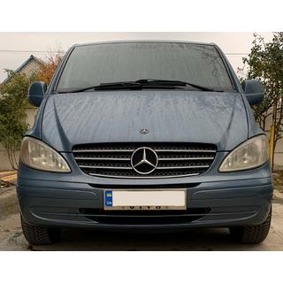 Kennzeichenhalter Chrom (1 Stk, Edelstahl) Mercedes Vito W639 2004-2014 Foto 1