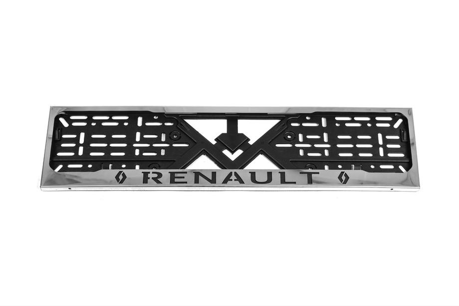 Renault Kennzeichenhalter Chrom Renault (1 Stk, Edelstahl) Foto 1