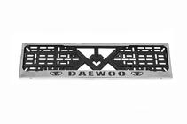 Daewoo Chrom Kennzeichenhalter Daewoo (1 Stk, Edelstahl) Foto 1
