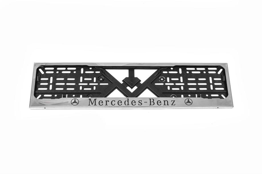 Mercedes-Benz Kennzeichenhalter Chrom Mercedes (1 Stk, Edelstahl) Foto 3