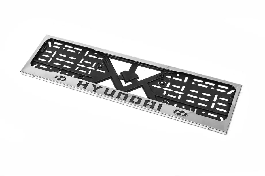 Hyundai Kennzeichenhalter Chrom Hyundai (1 Stk, Edelstahl) Image