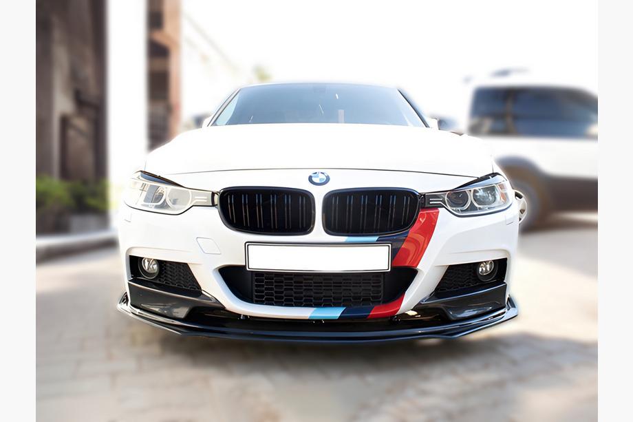 BMW 3 Series F30/F31 2012-2019 EuroCap Frontlippe für die vordere Stoßstange (schwarz, für M-Performance) Image