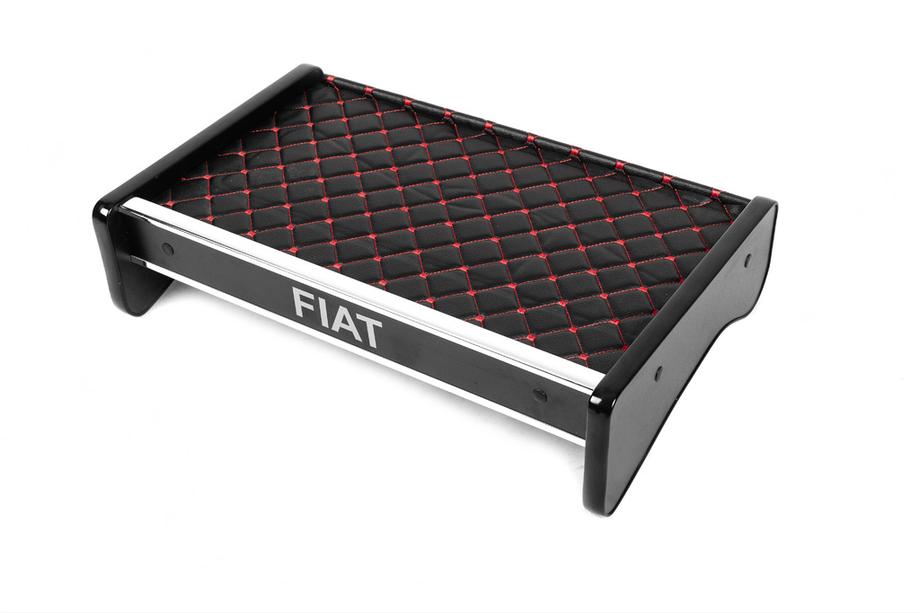 Fiat Ducato 2006-2025 Ablage für Armaturenbrett (Schwarz mit roter Naht) Image