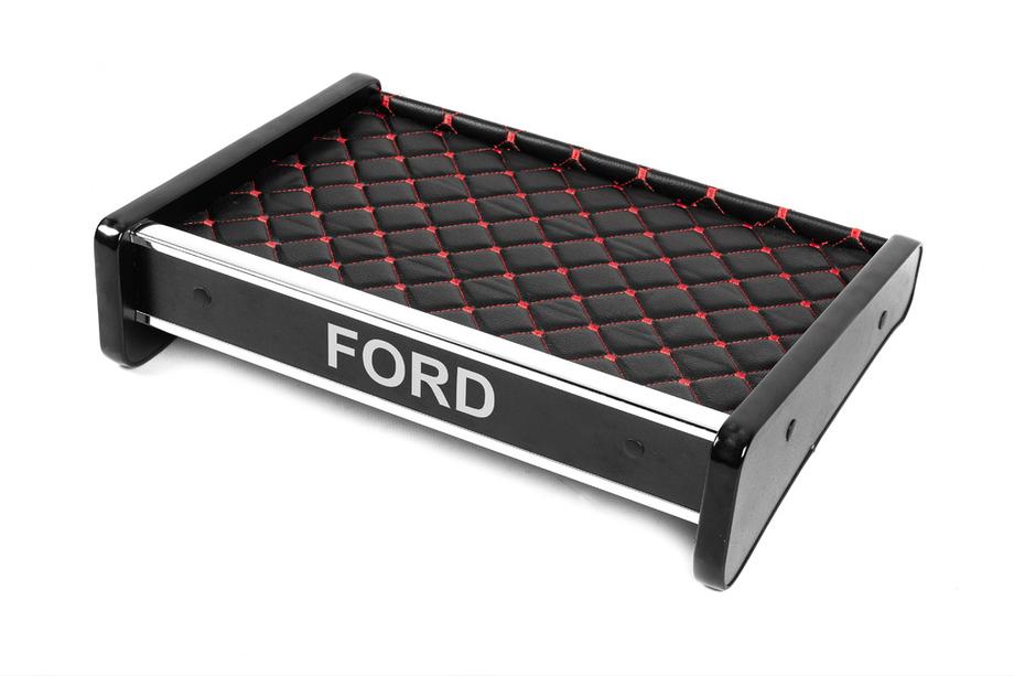 Ford Transit 1991-2000 Ablage für Armaturenbrett (Schwarz mit roter Naht) Image