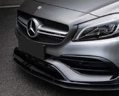 Mercedes A-class W176 2012-2018 Frontlippe (für AMG-Line / A45 AMG HB 2016-2018, schwarz) Foto 2