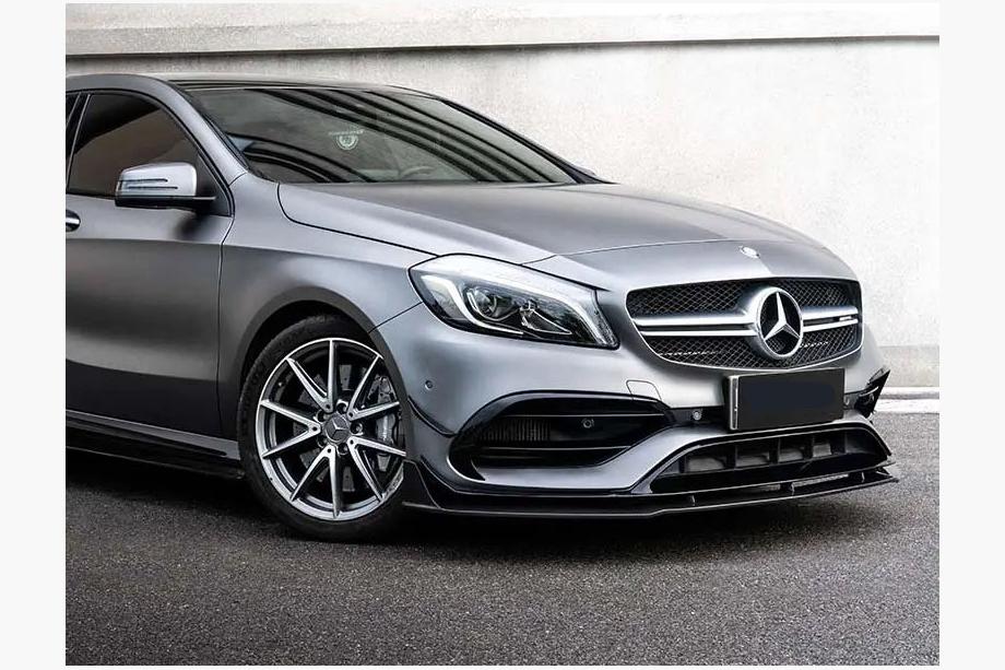 Mercedes A-class W176 2012-2018 Frontlippe (für AMG-Line / A45 AMG HB 2016-2018, schwarz) Image