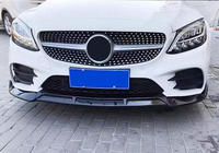 Mercedes C-class W205 2014-2021 Frontlippe V2 1234 Upgrade (schwarz, 2018-2021) Foto 3