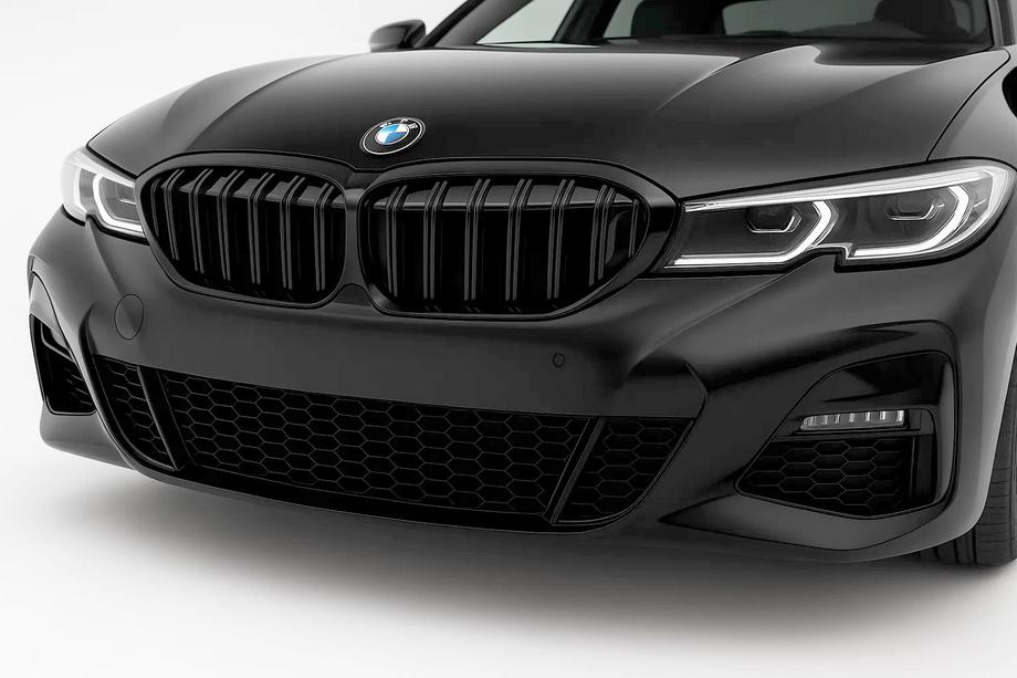 BMW 3 Series G20/G21 2018- M-Look V2 Nieren (2018-2022, Schwarz Glanz) Mit Kameravorbereitung Image