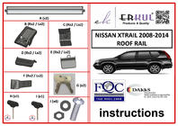 Nissan X-trail T31 2007-2014 Dachträger für integrierte Reling abschließbar WingBar V1 (2 Stk) Foto 3