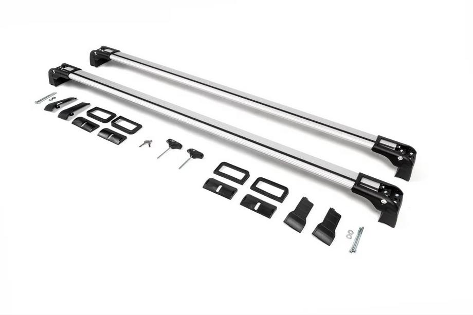 Fiat 500X 2014-2024 Dachträger für integrierte Reling abschließbar Wingbar V3 (2 Stk) Grau Foto 3