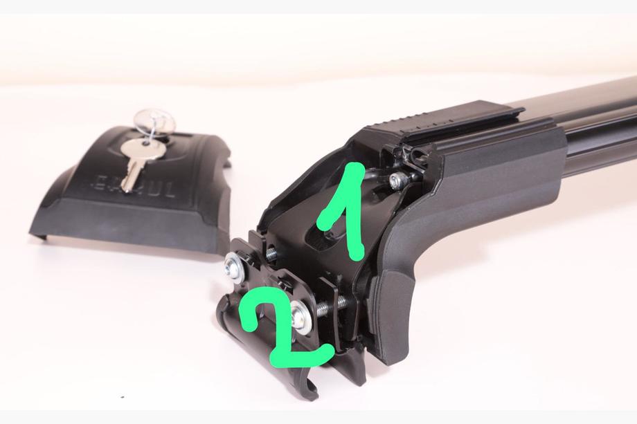 Dachträger für integrierte Reling abschließbar Strong V2 (2 Stk) bis 120 cm, Grau Foto 26