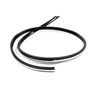 Schwarze Türschutzleiste mit Chromstreifen Meterware sal32 (1 Meter, 13.5 mm) Foto 1