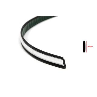 Schwarze Türschutzleiste mit Chromstreifen Meterware sal13 (1 Meter, 16.5 mm) Foto 2