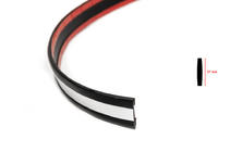 Schwarze Türschutzleiste mit Chromstreifen Meterware sal16a (1 Meter, 27 mm) Foto 2