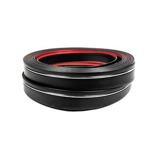 Schwarze Türschutzleiste mit Chromstreifen Meterware sal65 (1 Meter, 59 mm) Foto 3