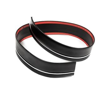 Schwarze Türschutzleiste mit Chromstreifen Meterware sal65 (1 Meter, 59 mm) Foto 1