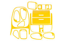 Mitsubishi Carisma 1995-2004 Armaturenbrett Abdeckungen 1999-2003 (gelb) Foto 1