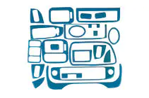 Honda Civic 1995-2001 Armaturenbrett Abdeckung (blau) Foto 1